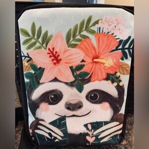 💐 Hawaiian Sloth Cute Flowers in her Hair Messenger Bag Satchel Mini Backpack